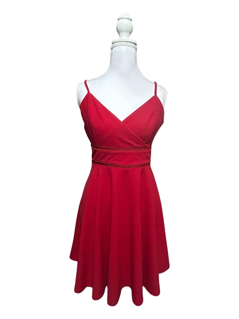 Jun & Ivy Red Spaghetti-Strap Fit & Flare Dress